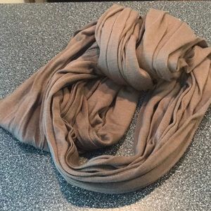 taupe cotton infinity scarf